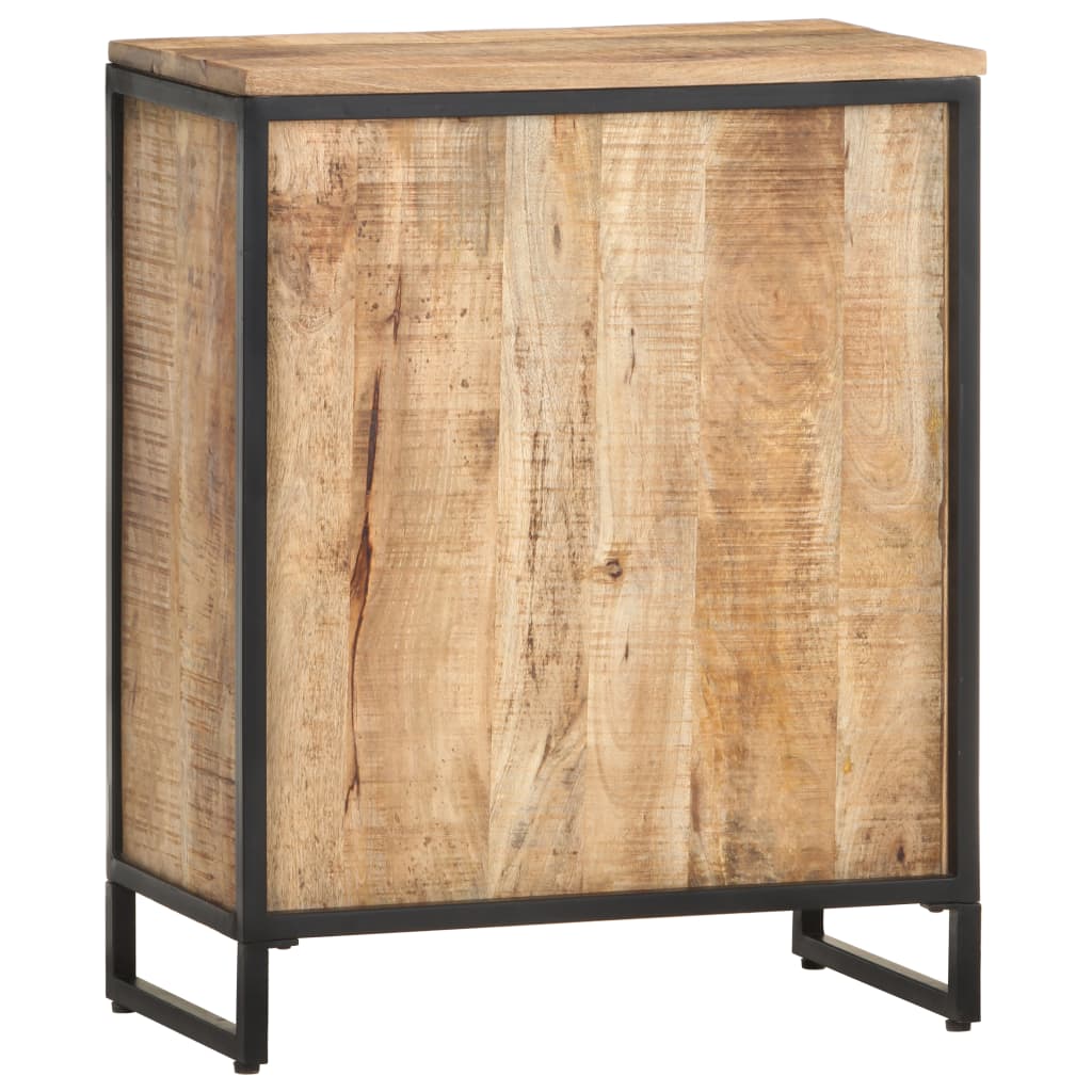 vidaXL Wine Cabinet 24.4"x13"x30.9" Rough Mango Wood-4