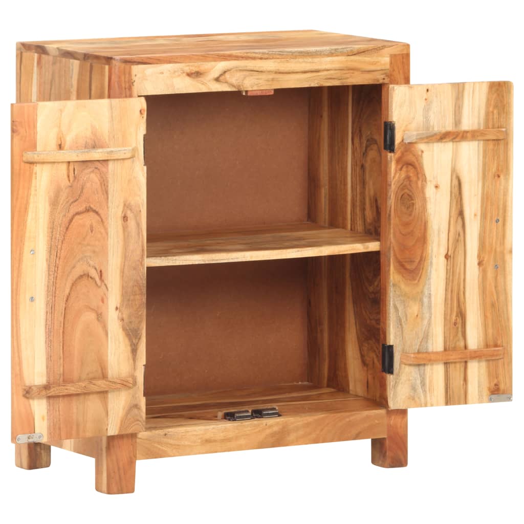 vidaXL Sideboard 23.6"x13.8"x29.5" Solid Acacia Wood-1