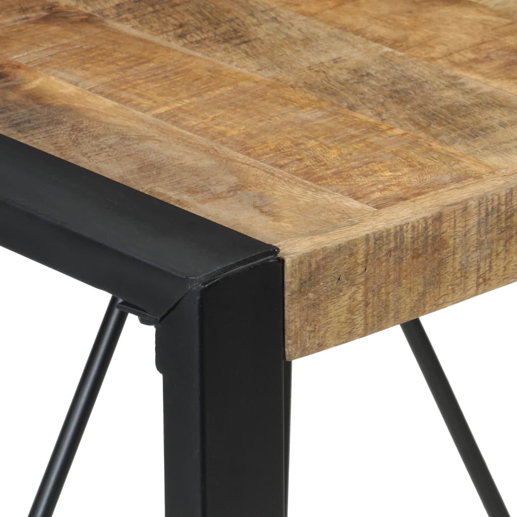 vidaXL Dining Table 31.5"x31.5"x29.5" Rough Mango Wood-3