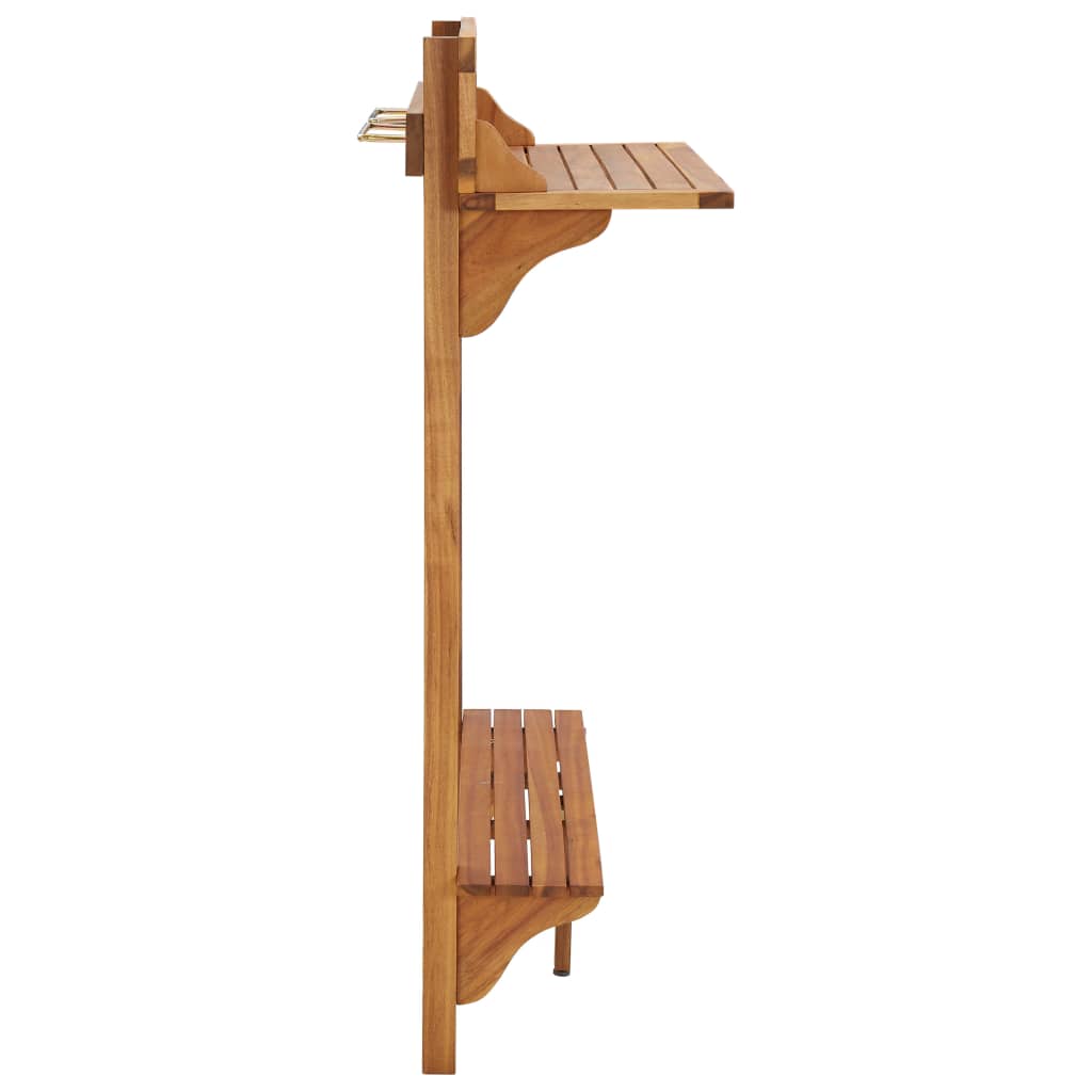 vidaXL Balcony Bar Table 35.4"x14.6"x48.2" Solid Acacia Wood-3