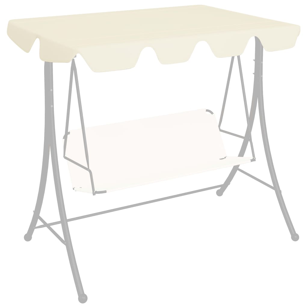 vidaXL Replacement Canopy for Swing Outdoor Swing Cover Replacement Sunshade-6