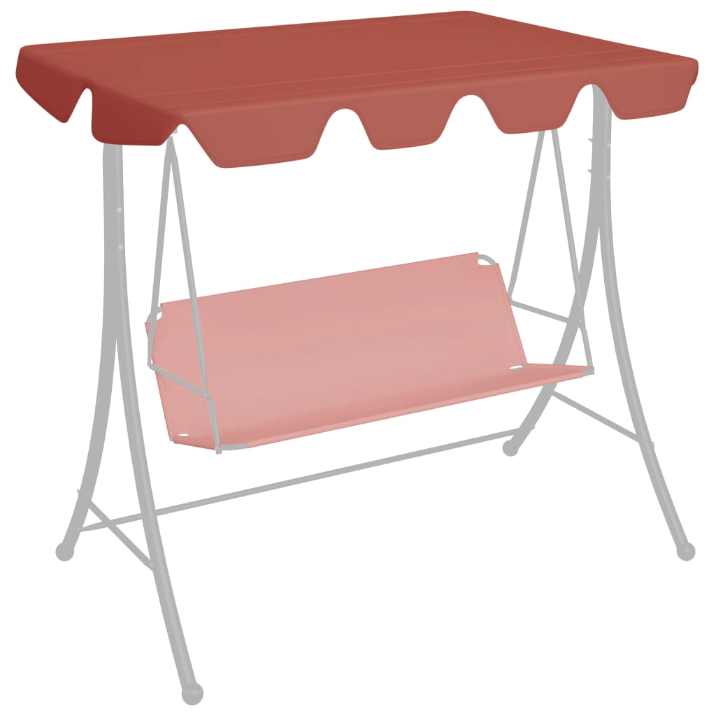 vidaXL Replacement Canopy for Swing Outdoor Swing Cover Replacement Sunshade-8