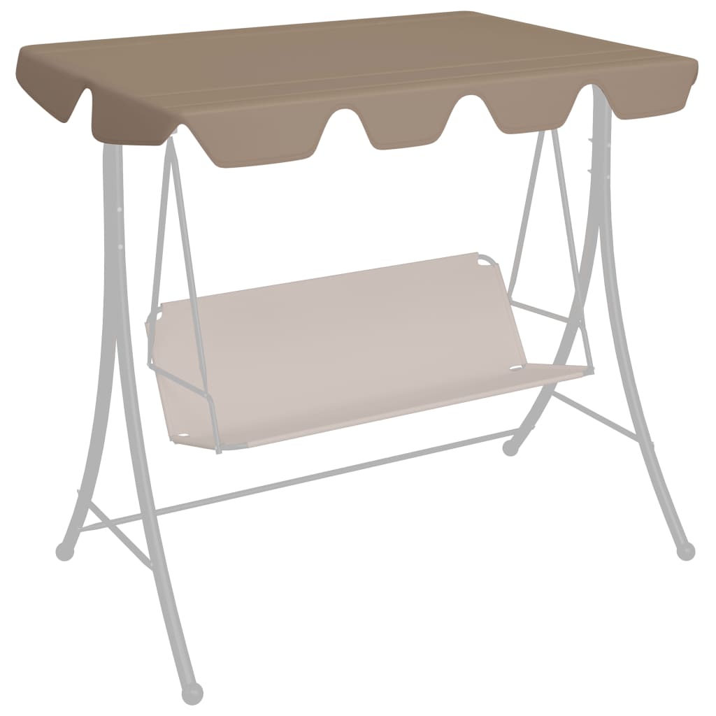 vidaXL Replacement Canopy for Swing Outdoor Swing Cover Replacement Sunshade-10