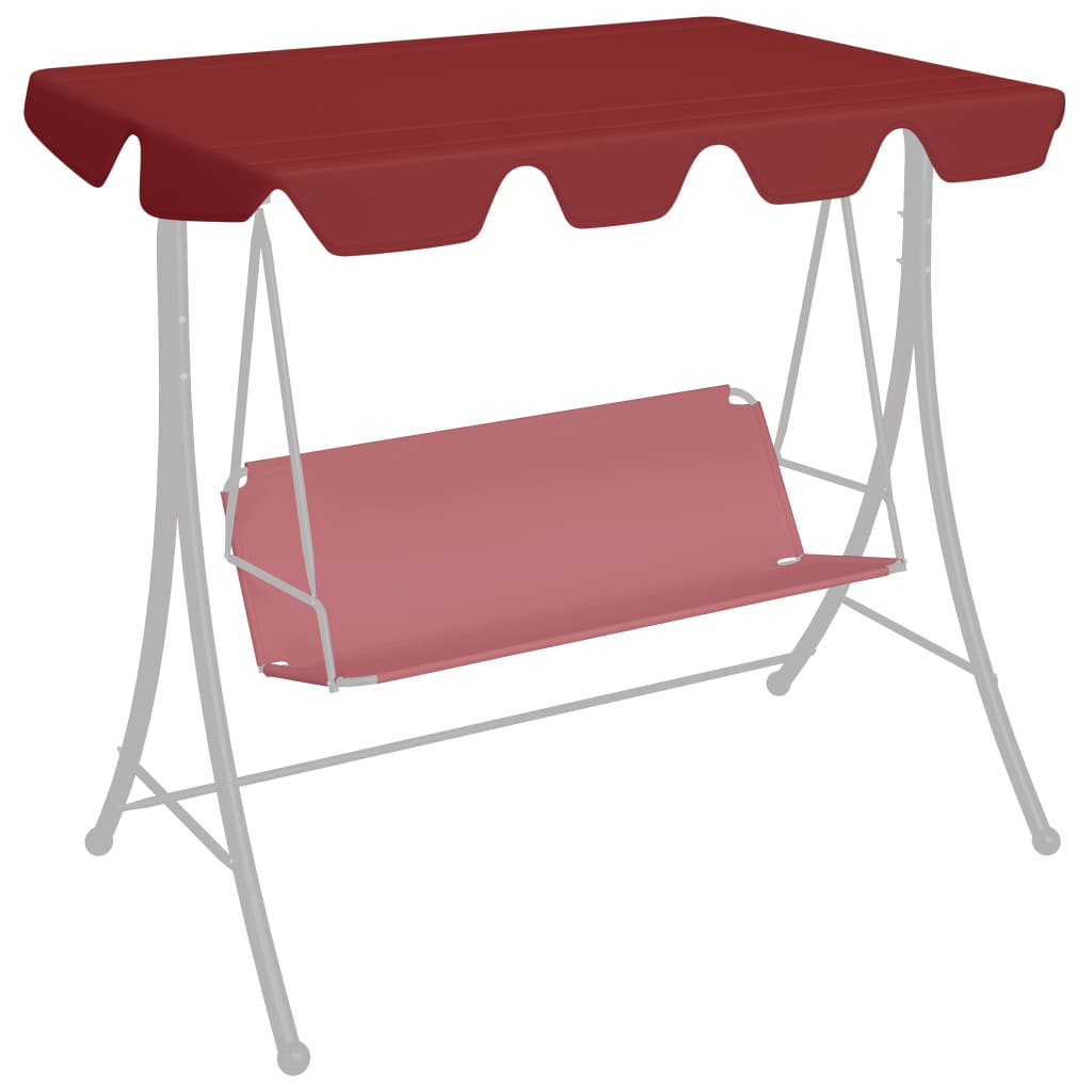 vidaXL Replacement Canopy for Swing Outdoor Swing Cover Replacement Sunshade-13