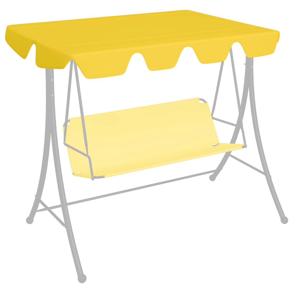 vidaXL Replacement Canopy for Swing Outdoor Swing Cover Replacement Sunshade-22