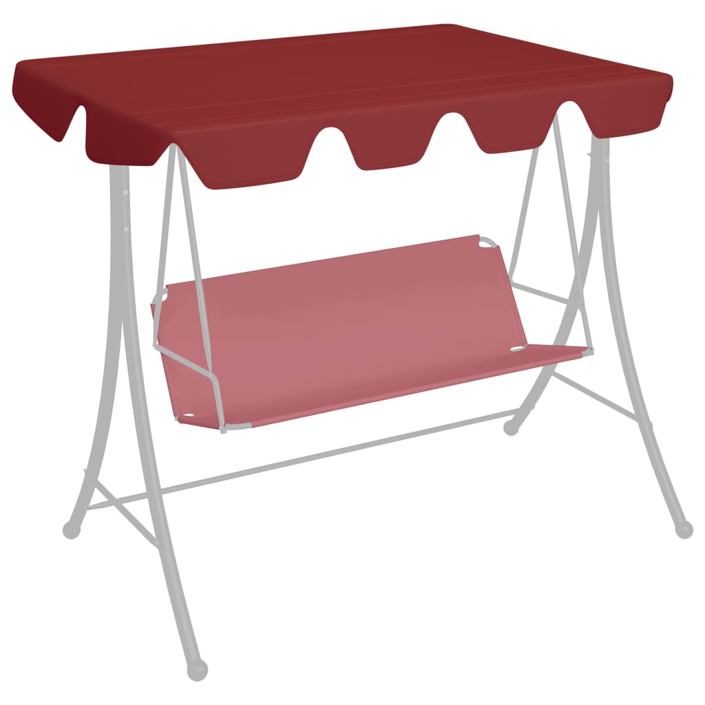 vidaXL Replacement Canopy for Swing Outdoor Swing Cover Replacement Sunshade-25