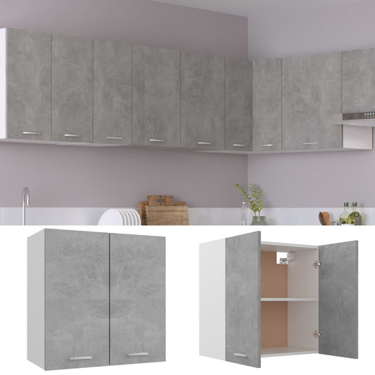 vidaXL Hanging Cabinet Concrete Gray 23.6"x12.2"x23.6" Engineered Wood-1
