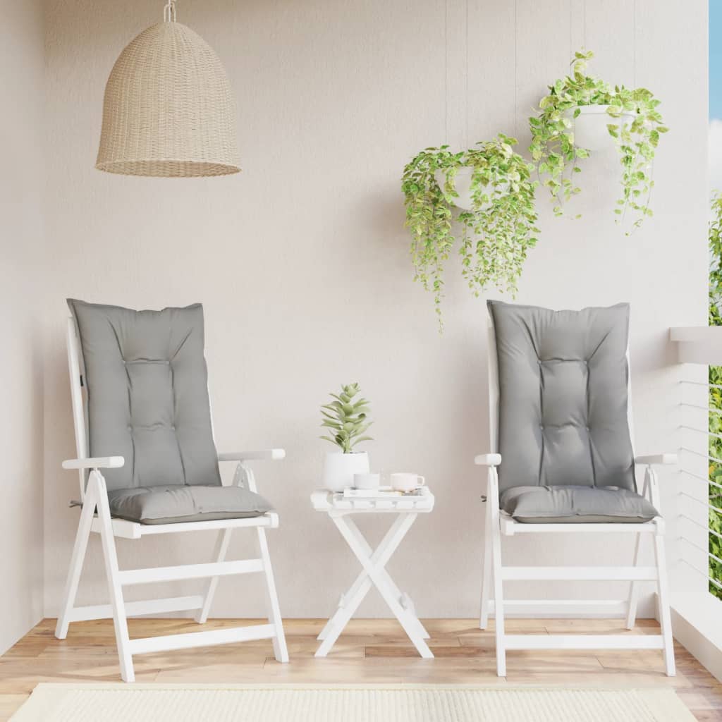 vidaXL Chair Cushion Water Repellent Garden High Back Chair Cushion Pad Fabric-12
