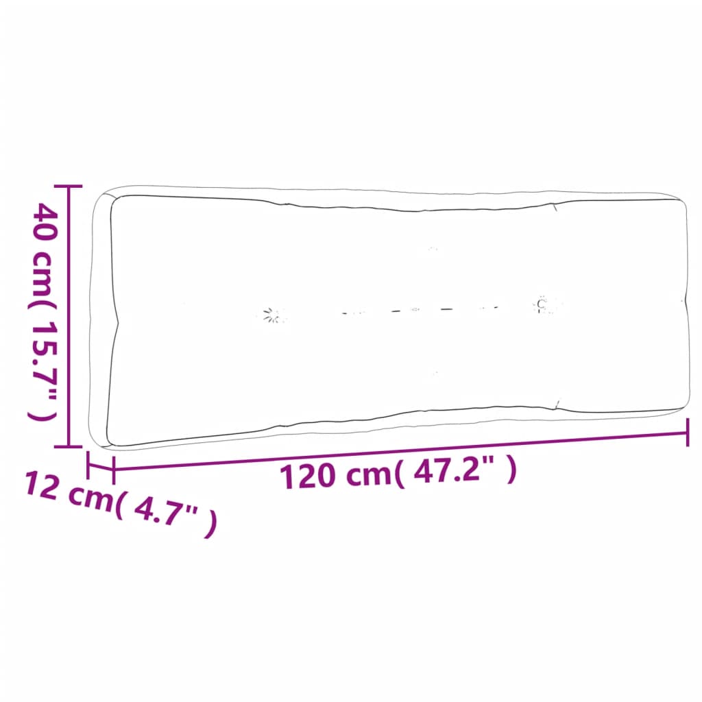 vidaXL Chair Cushion 3 Pcs Water Repellent Outdoor Cushion Sofa Pad Fabric-4