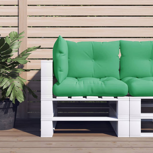 vidaXL Pallet Cushions 3 pcs Green Fabric-0