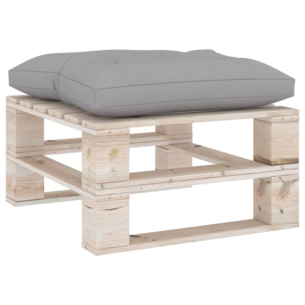 vidaXL Pallet Cushion Gray Fabric-1