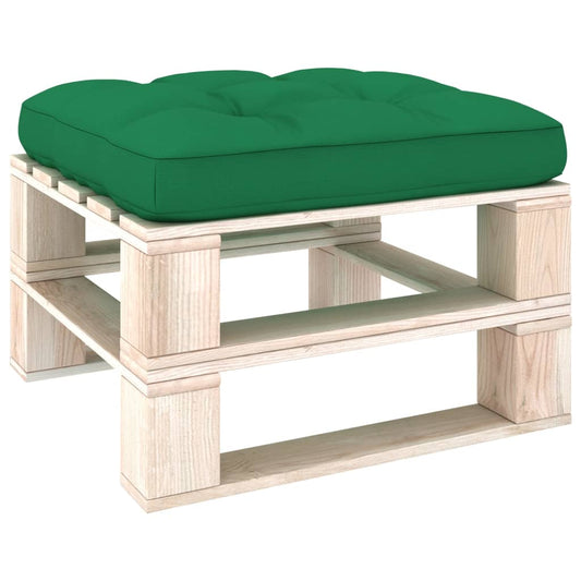 vidaXL Pallet Cushion Green 22.8"x22.8"x3.9" Fabric-0