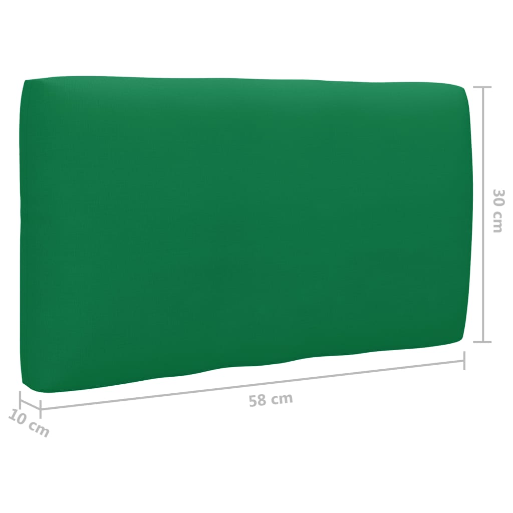vidaXL Pallet Cushions 3 pcs Green Fabric-1