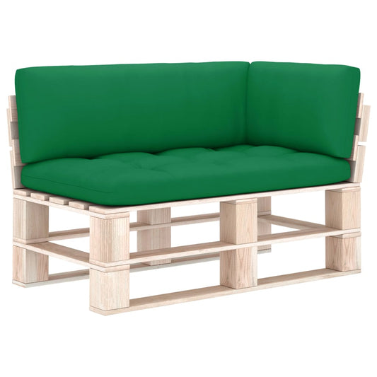 vidaXL Pallet Cushions 3 pcs Green Fabric-0