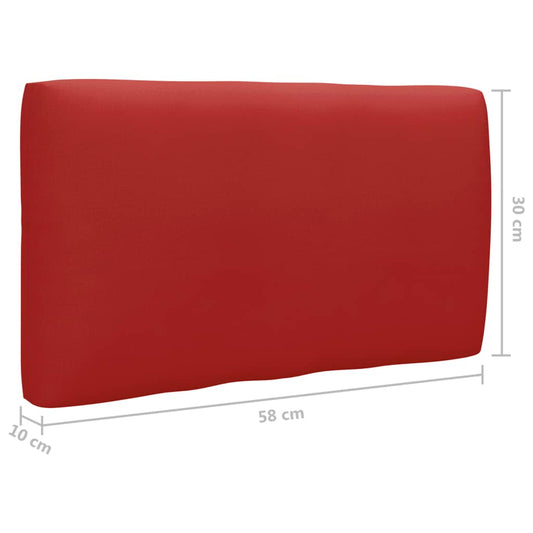 vidaXL Pallet Cushions 3 pcs Red Fabric-0