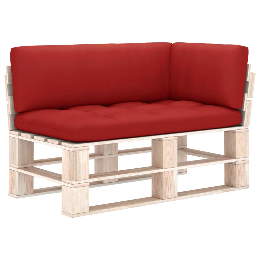 vidaXL Pallet Cushions 3 pcs Red Fabric-1