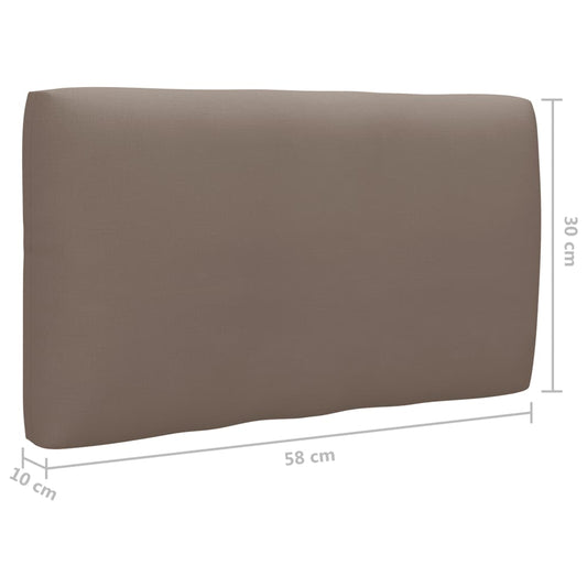 vidaXL Pallet Cushions 3 pcs Taupe Fabric-0