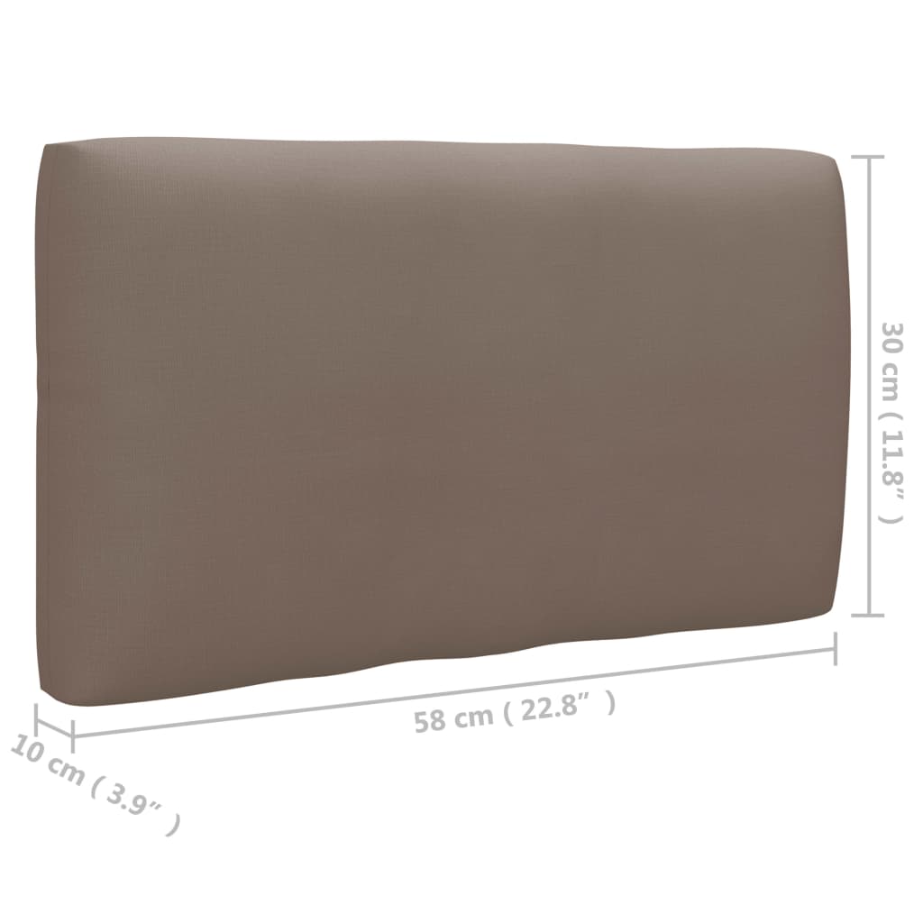 vidaXL Pallet Cushions 3 pcs Taupe Fabric-4