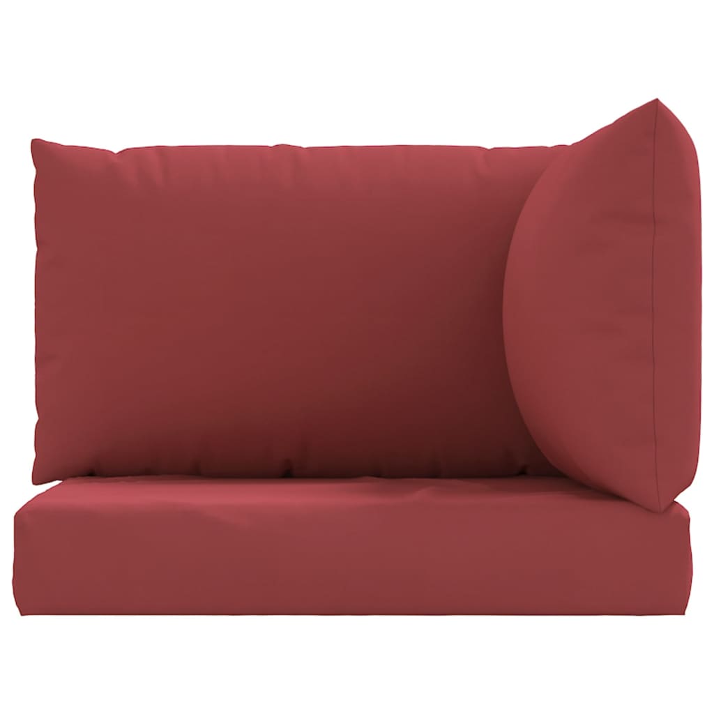vidaXL Pallet Cushions 3 pcs Wine Red Oxford Fabric-3