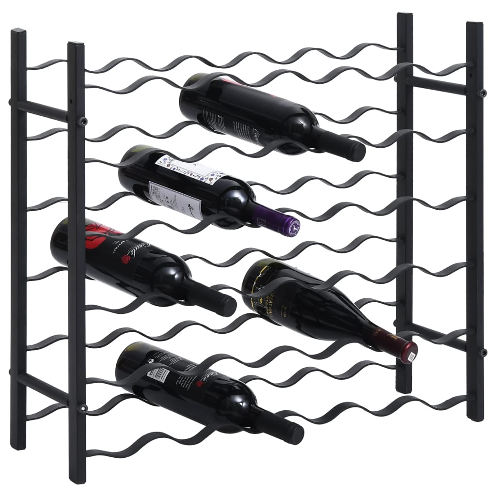 vidaXL Wine Rack Bottle Holder Wine Storage Organizer for Pantry Kitchen Metal-8