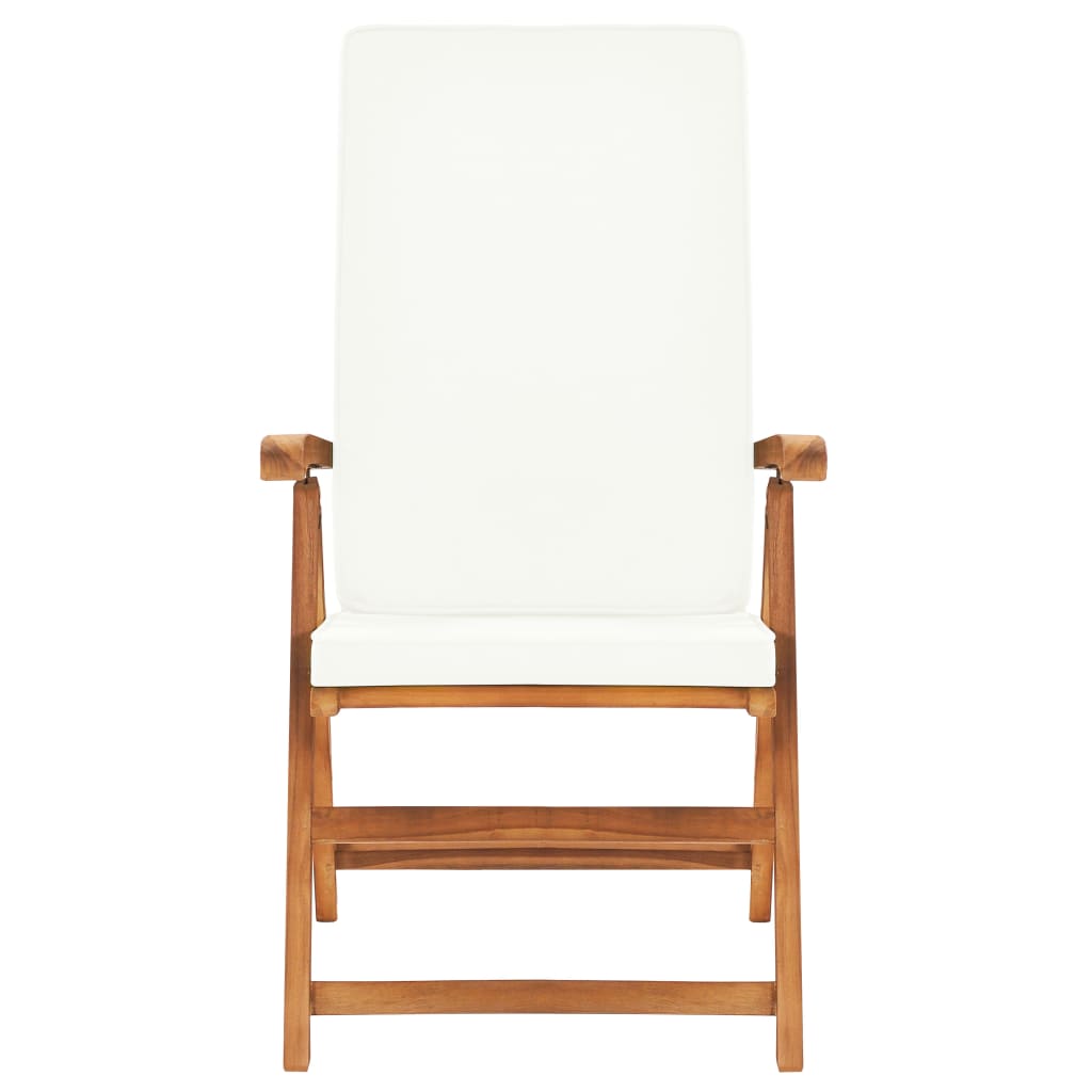 vidaXL 7 Piece Patio Dining Set with Cushions Solid Teak Wood-4