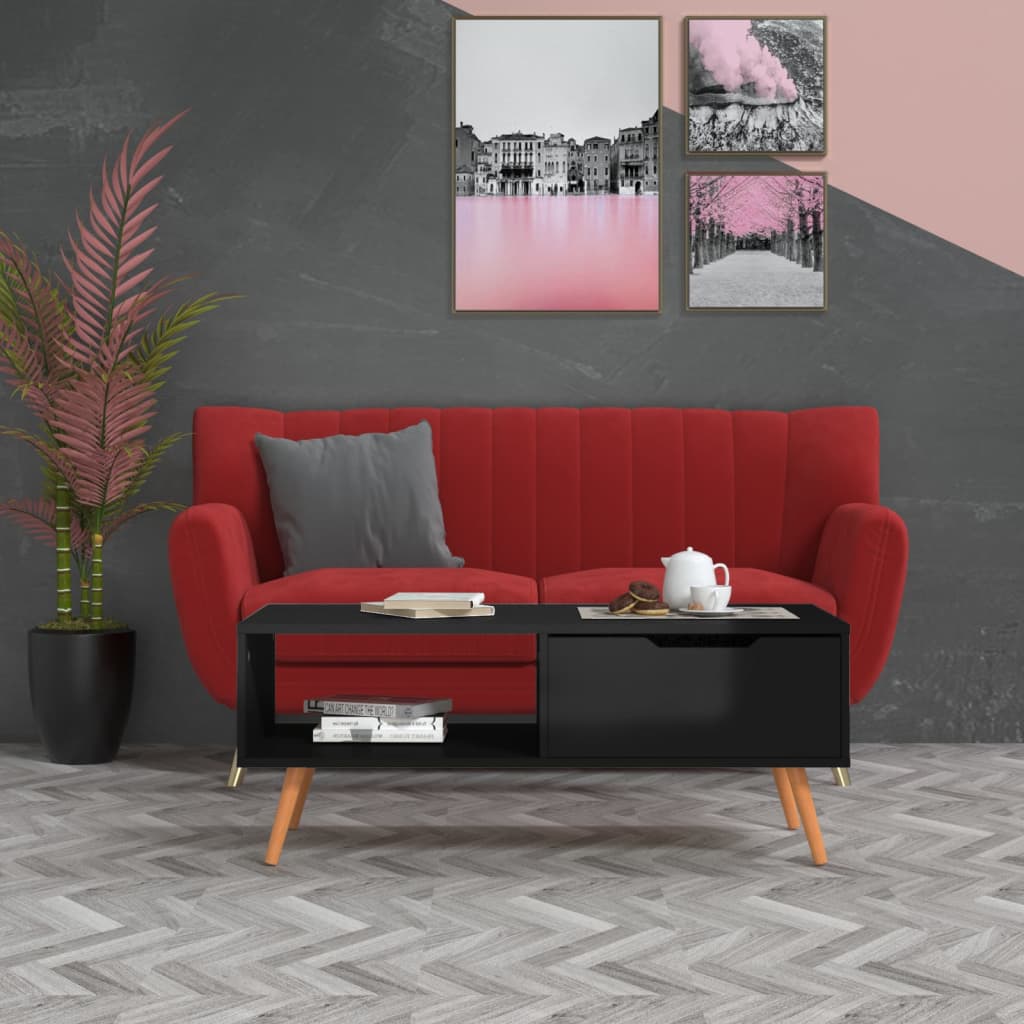 vidaXL Coffee Table End Table Living Room Accent Sofa Table Engineered Wood-8