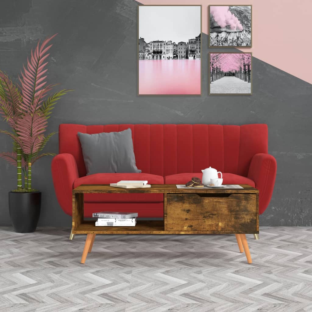 vidaXL Coffee Table End Table Living Room Accent Sofa Table Engineered Wood-10