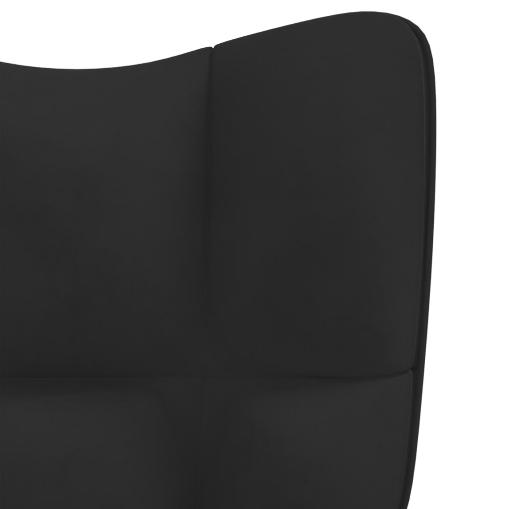 vidaXL Rocking Chair Black Velvet-3