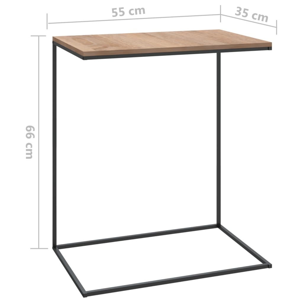 vidaXL Side Table Black 21.7"x13.8"x26" Engineered Wood-1