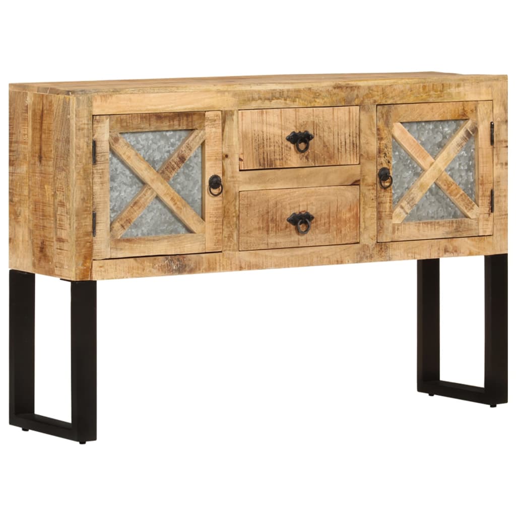 vidaXL Sideboard Cupboard with 2 Doors Buffet Storage Cabinet Rough Mango Wood-1