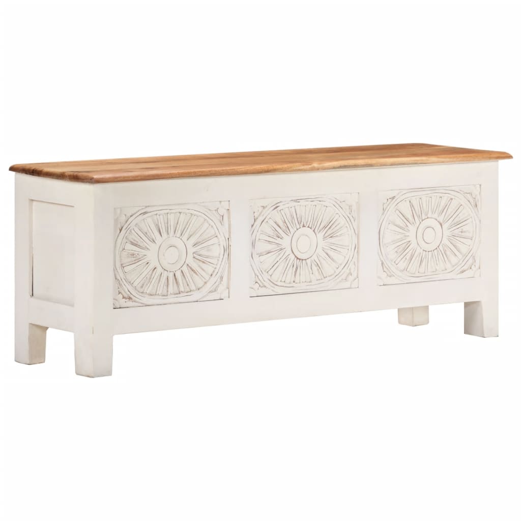 vidaXL Storage Box Storage Entryway Bench Cabinet Sideboard Solid Wood Acacia-0