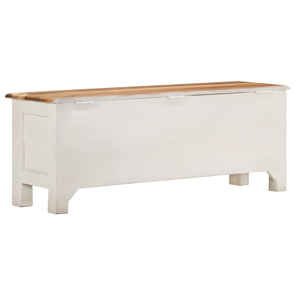 vidaXL Storage Box Storage Entryway Bench Cabinet Sideboard Solid Wood Acacia-1