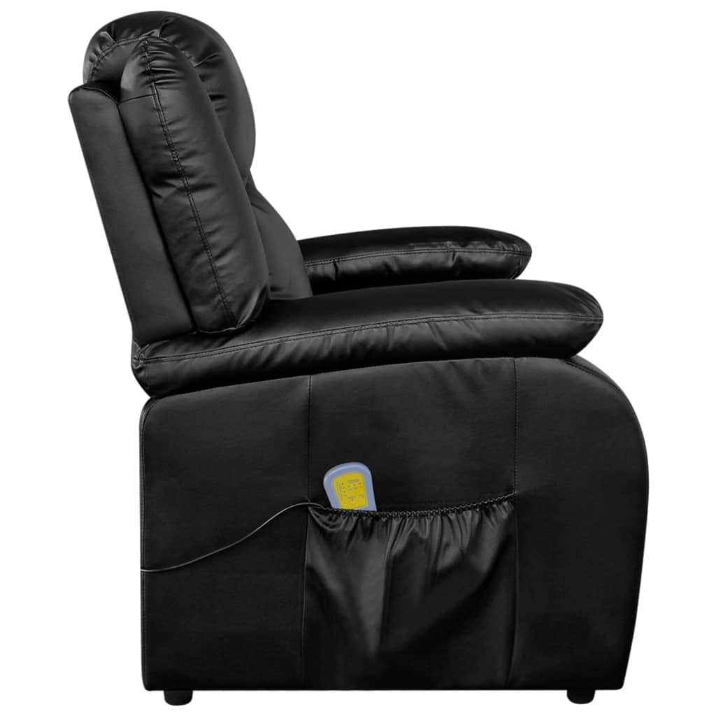 vidaXL Massage Chair Massaging Recliner Push Chair for Elderly Faux Leather-2