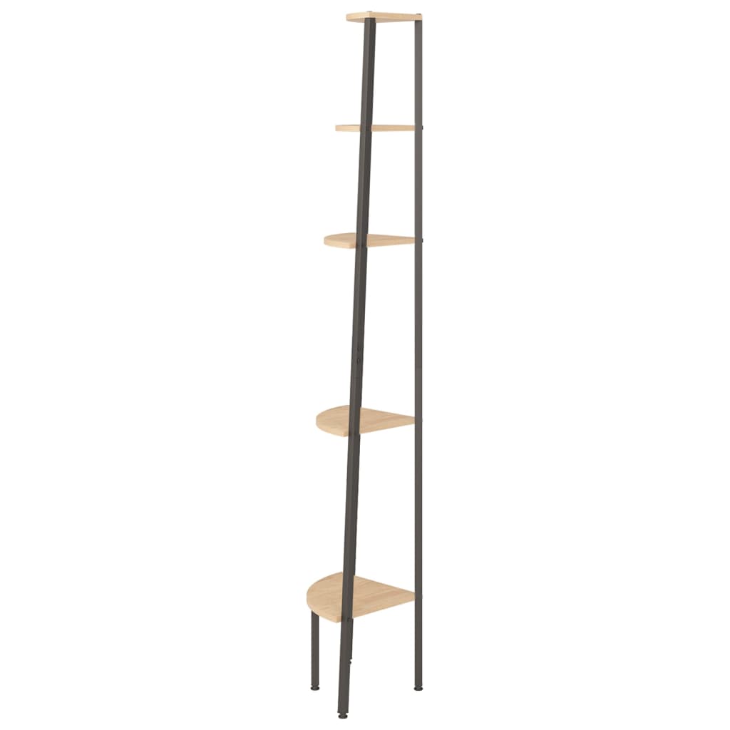 vidaXL 5-Tier Corner Shelf Storage Display Bookshelf for Home Living Room-2