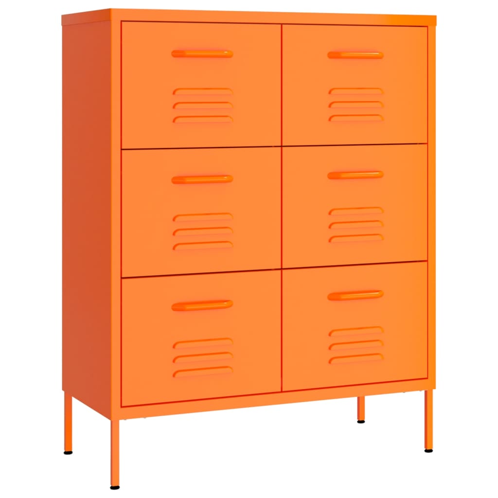 vidaXL Drawer Cabinet Freestanding Storage File Cabinet for Home Office Steel-3