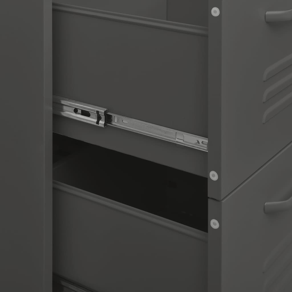 vidaXL Drawer Cabinet Freestanding Storage File Cabinet for Home Office Steel-4