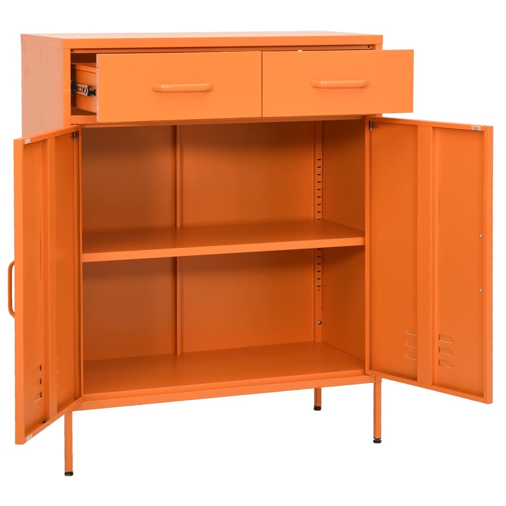 vidaXL Storage Cabinet Freestanding File Cabinet with Shelves for Office Steel-1
