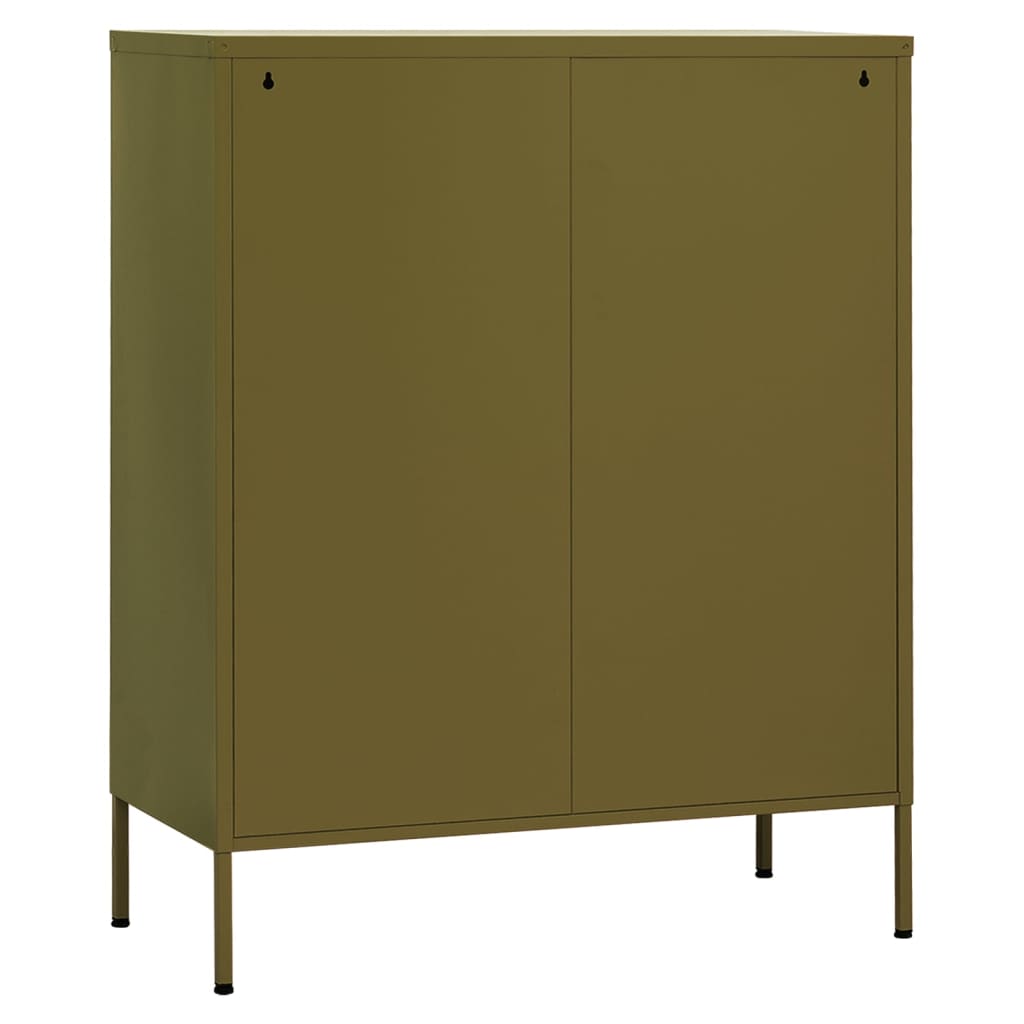 vidaXL Storage Cabinet Sideboard Filing Cabinet with Shelves for Hallway Steel-0