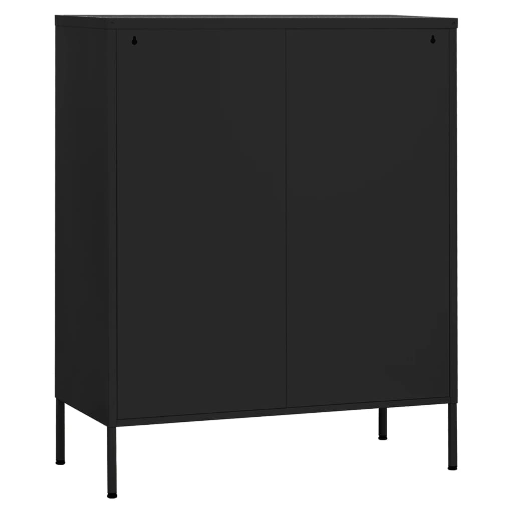 vidaXL Storage Cabinet Sideboard Filing Cabinet with Shelves for Hallway Steel-3
