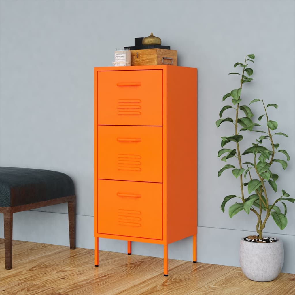 vidaXL Storage Cabinet Freestanding File Cabinet with Drawers for Office Steel-11