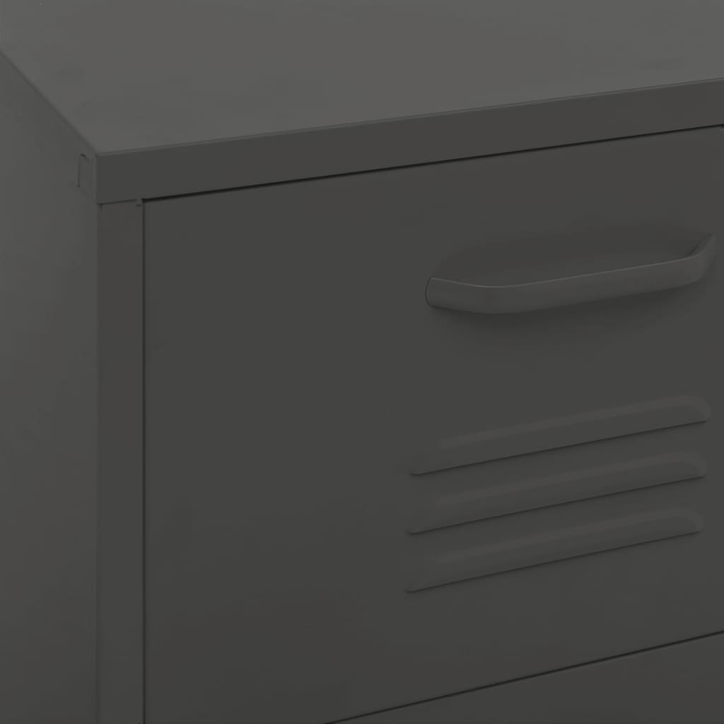 vidaXL Storage Cabinet Freestanding File Cabinet with Drawers for Office Steel-3
