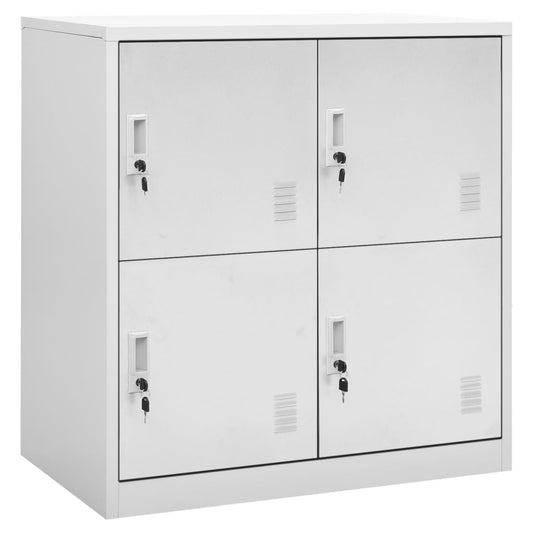 vidaXL Locker Cabinet Light Gray 35.4"x17.7"x36.4" Steel-0
