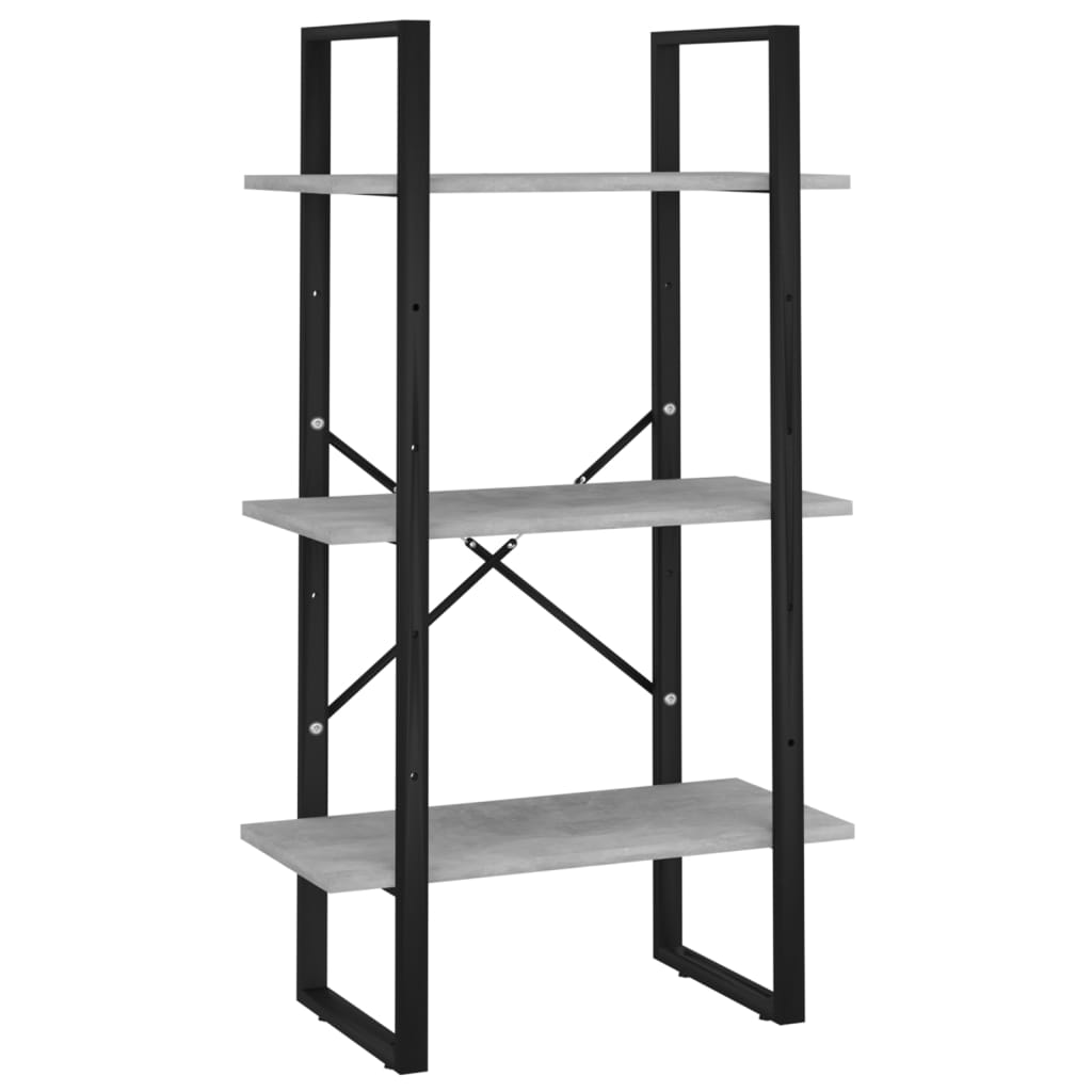 vidaXL Storage Shelf Concrete Gray 23.6"x11.8"x41.3" Engineered Wood-0