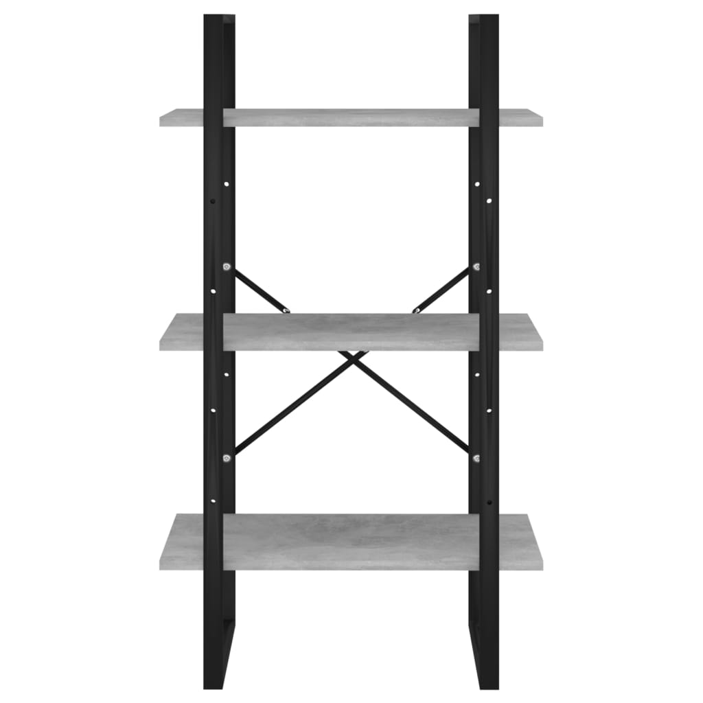 vidaXL Storage Shelf Concrete Gray 23.6"x11.8"x41.3" Engineered Wood-3
