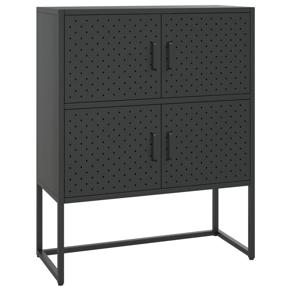 vidaXL Storage Cabinet Sideboard Cabinet for Entryway Bedroom Office Steel-4