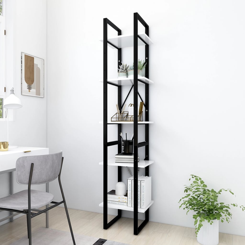 vidaXL Bookshelf Bookcase Book Rack Standing Shelf Cabinet Engineered Wood-24