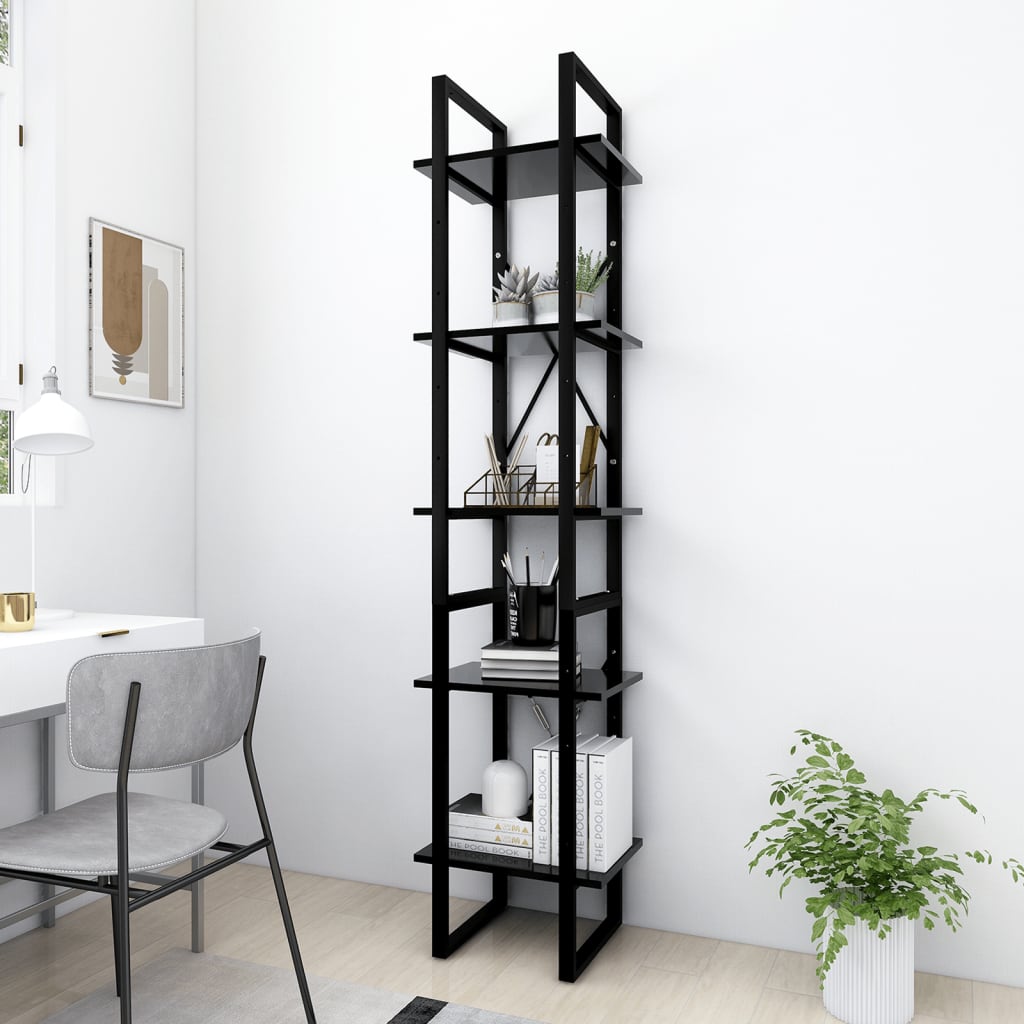 vidaXL Bookshelf Bookcase Book Rack Standing Shelf Cabinet Engineered Wood-6