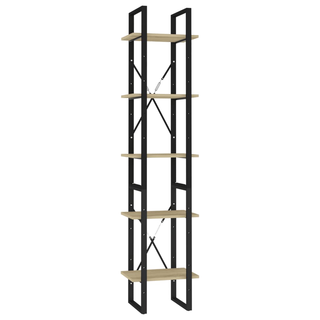 vidaXL Bookshelf Bookcase Book Rack Standing Shelf Cabinet Engineered Wood-1