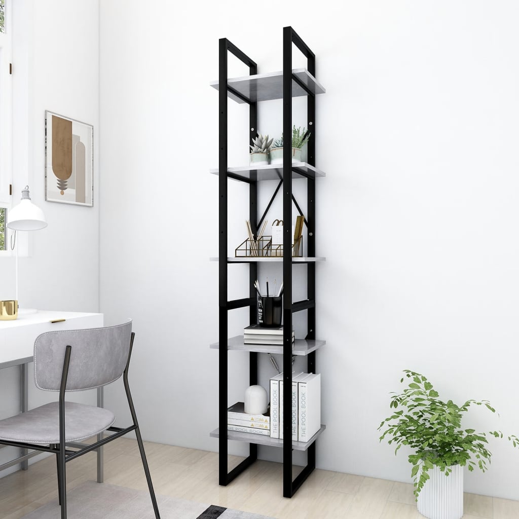 vidaXL Bookshelf Bookcase Book Rack Standing Shelf Cabinet Engineered Wood-10