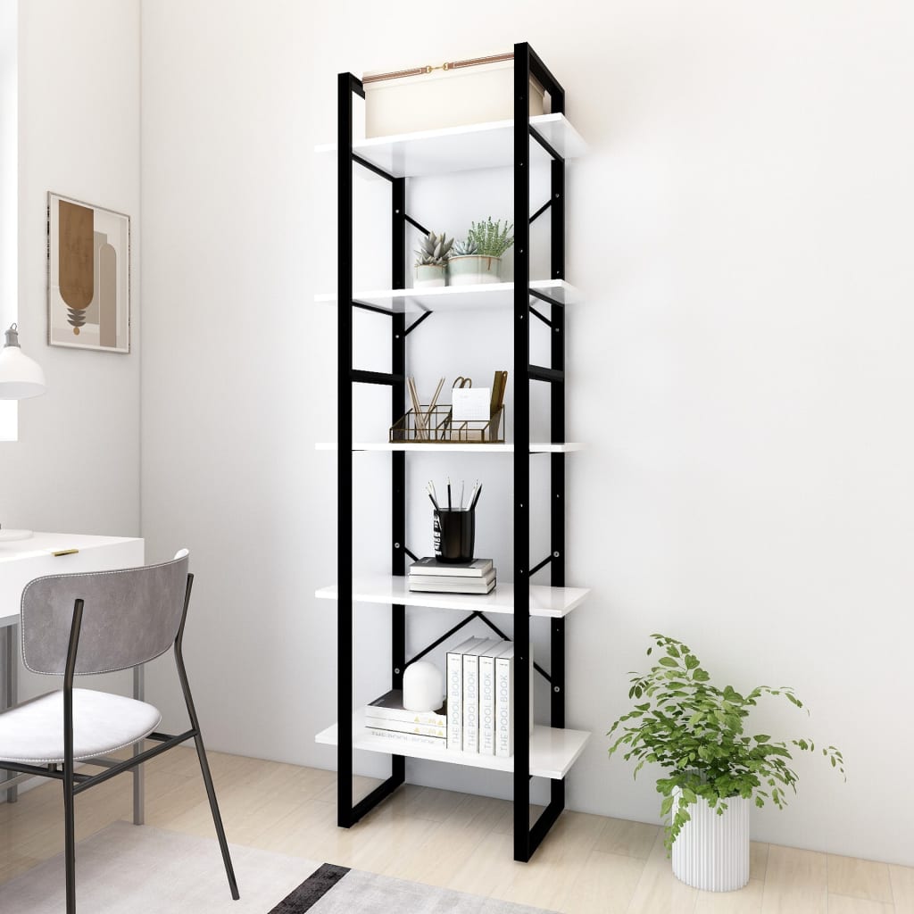 vidaXL Bookshelf Bookcase Book Rack Standing Shelf Cabinet Engineered Wood-21
